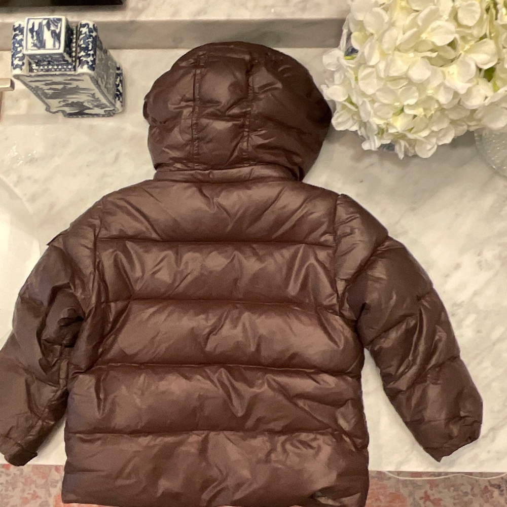 MONCLER Kids Chocolate Brown Puffer Jacket Size 4 years 104 cm - Picture 10 of 16